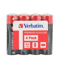 Pila stilo AA - 1,5V - alcaline - 49501 - Verbatim  - conf 4 pezzi