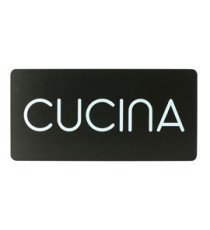 Pittogramma adesivo - Cucina - 32,5 x 16 cm - PVC - nero/bianco - Stilcasa