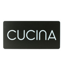 Pittogramma adesivo - Cucina - 32,5 x 16 cm - PVC - nero/bianco - Stilcasa