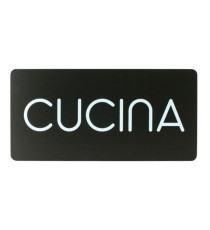 Pittogramma adesivo - Cucina - 32,5 x 16 cm - PVC - nero/bianco - Stilcasa