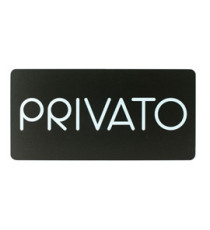 Pittogramma adesivo - Privato - 32,5 x 16 cm - PVC - nero/bianco - Stilcasa