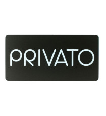 Pittogramma adesivo - Privato - 32,5 x 16 cm - PVC - nero/bianco - Stilcasa