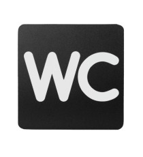 Pittogramma adesivo - WC - 16 x 16 cm - PVC - nero/bianco - Stilcasa