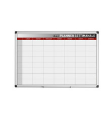 Planner magnetico settimanale - 90 x 60 cm - silver - Bi-Office
