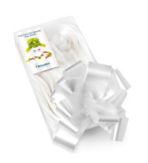 Nastri strip 6800 - in polipropilene - bianco 01 - per fiocco autocomponibile - 50 mm - diametro 20 cm - Brizzolari - co