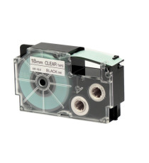 Nastro - 18 mm x 8 mt - nero/trasparente - Casio