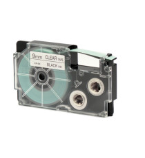 Nastro - 9 mm x 8 mt - nero/trasparente - Casio