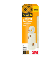 Nastro adesivo 508 - 15 mm x 33 m - PP - trasparente - Scotch - torre 10 rotoli