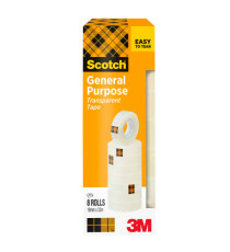 Nastro adesivo 508 - 19 mm x 33 m - PP - trasparente - Scotch - torre 8 rotoli