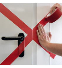 Nastro adesivo DURALINEBASIC 50/016 - removibile - 5 cm x 33 m - rosso - Durable