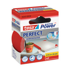Nastro adesivo telato XP Perfect - 38 mm x 2,7 m - tela plastificata - rosso - Tesa