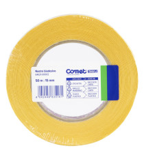 Nastro biadesivo - 15 mm x 50 m - PP - trasparente - Comet