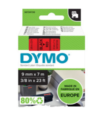Nastro D1 standard 409170 - 9 mm x 7 mt - PL - nero/rosso - Dymo