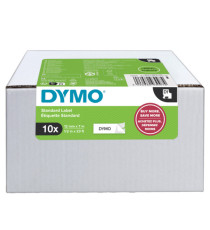 Nastro D1 standard 450130 - 12 mm x 7 mt - PL - nero/bianco - Dymo - value pack 10 pezzi