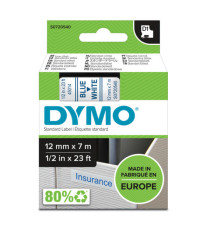 Nastro D1 standard 450140 - 12 mm x 7 mt - PL - blu/bianco - Dymo