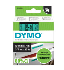 Nastro D1 standard 458090 - 19 mm x 7 mt - PL - nero/verde - Dymo
