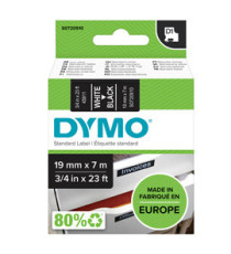 Nastro D1 standard 458110 - 19 mm x 7 mt - PL - bianco/nero - Dymo