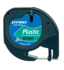 Nastro Letratag 912040 - 12 mm x 4 mt - plastica - verde - Dymo