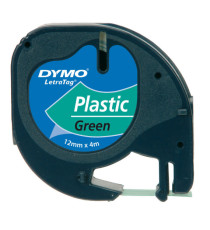 Nastro Letratag 912040 - 12 mm x 4 mt - plastica - verde - Dymo