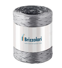 Nastro Rafia sintetica - argento 44 - 5mmx200mt - Brizzolari