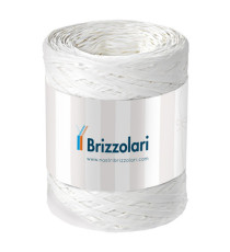 Nastro Rafia sintetica - bianco 01 - 5mmx200mt - Brizzolari