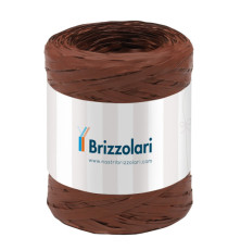 Nastro Rafia sintetica - marrone 14 - 5mmx200mt - Brizzolari
