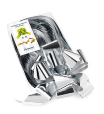 Nastro strip metal 6870 - argento 04 - 50 mm - diam. 20 cm - Brizzolari - conf. 30 pezzi