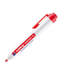 Marcatore permanente a scatto 11 - punta tonda - da 1,5 a 3 mm - rosso - Edding