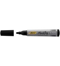 Marcatore permanente Marking 2000 - punta tonda 1,70mm - nero - Bic - conf. 12 pezzi