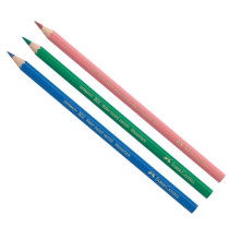 Matita colorata eco Il Castello+3 bicolor - diametro mina 3,00 mm - colori assortiti - Faber-Castell - astuccio 24 pezzi