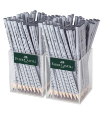 Matite grafite Grip - HB - fusto silver - Faber Castell - expo 144 pezzi