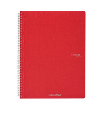 Maxiquaderno Ecoqua original - A4 - 90gr - 1 rigo - 70 fogli - lampone - spiralato - Fabriano