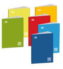 Maxiquaderno One Color Impatto Zero - A4+ - 1 rigo - forato - 80 fg - spiralato - Blasetti - conf. 6 pezzi + 6 scatoline