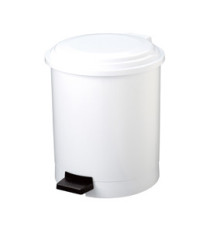 Pattumiera a pedale Ruf - PP - 20 L - diametro 31,5 cm - altezza 42 cm - bianco - Medial