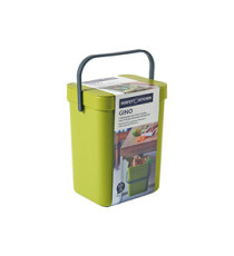 Pattumiera Gino - per rifiuti organici - 5 L - verde - Perfetto