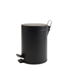 Pattumiera Premium - con pedale e vaschetta - 3 L - nero satinato - Perfetto