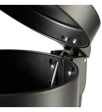 Pattumiera Premium - con pedale e vaschetta - 3 L - nero satinato - Perfetto