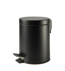 Pattumiera Premium - con pedale e vaschetta - 5 L - nero satinato - Perfetto