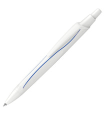 Penna a sfera a scatto Reco - punta media - fusto bianco / inchiostro blu - Schneider