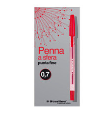 Penna a sfera con cappuccio  - punta fine 0,7mm  - rosso - Starline -  conf. 50 pezzi