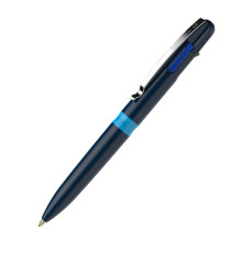 Penna a sfera Take 4 - punta media - 4 colori - fusto blu - Schneider