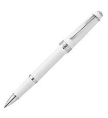 Penna roller Bailey Light - punta F - fusto bianco/cromo - Cross