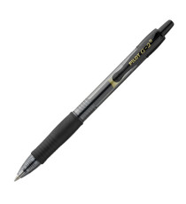 Penna roller gel scatto G-2+ - punta 0,7 mm - 12 refill inclusi - nero - Pilot - conf. 12 pezzi