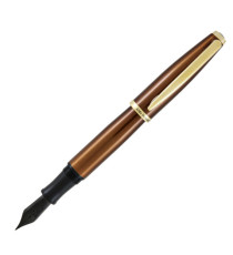 Penna stilografica Aldo Domani - punta M - fusto tabacco - Monteverde
