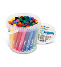 Pennarelli Jumbo - punta ø7,6mm - colori assortiti - Primo - secchiello 60 pezzi