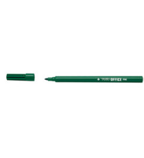 Pennarelli Office - punta feltro - punta fine -  tratto 0,7 mm - verde - Tratto - conf. 12 pezzi