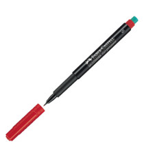 Pennarello Multimark universale permanente con gomma  - punta superfine 0,4mm - rosso - Faber-Castell
