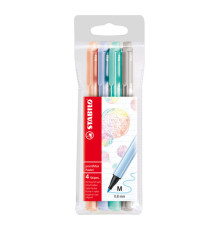 Pennarello PointMax punta feltro - punta 0,80mm - Stabilo - astuccio 4 colori: carnicino, blu, verde, grigio