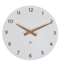 Orologio da parete HorMilena - diametro 30 cm - bianco/legno - Alba