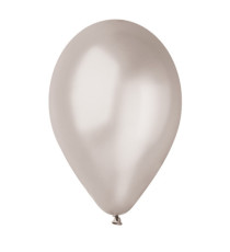 Palloncini in lattice metallizzati - Ø 26 cm - argento - Big Party - conf. 16 pezzi